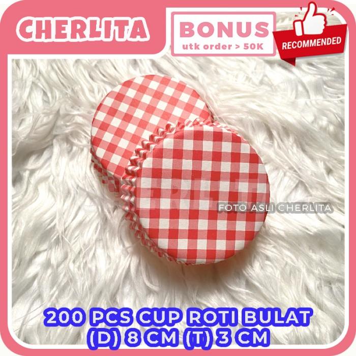 

200 Pcs Round Cup Case Kertas Kue Roti Bulat Laminating Paper Cup Case