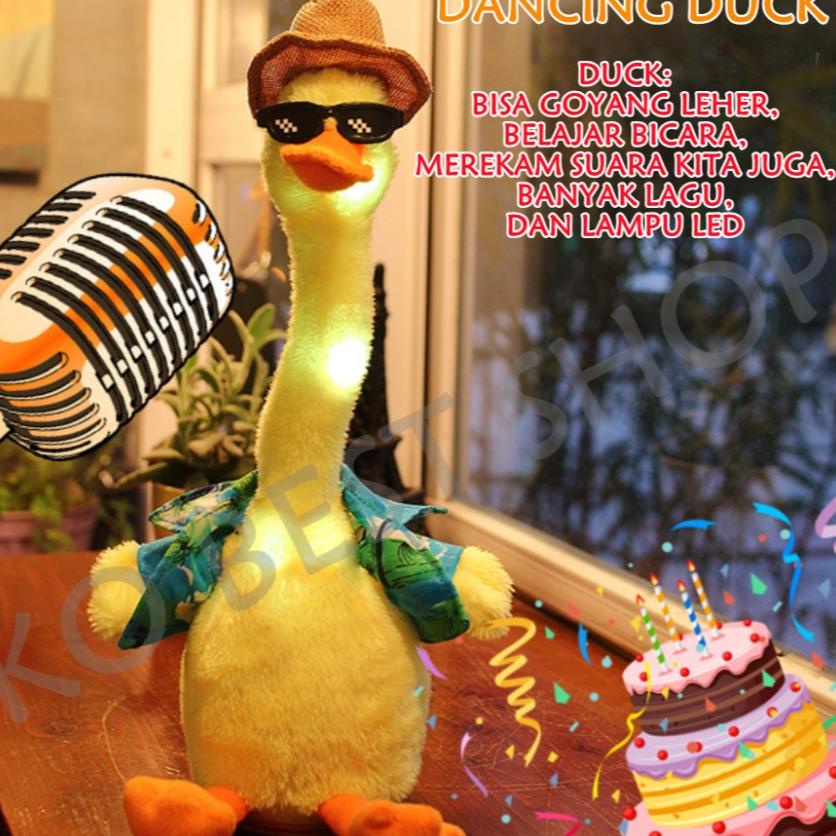 SGM.11Ap23ѕ ◦ [BESTDancing Duck Bebek/Mainan boneka Bebek Duck Goyang Gerak Joget Joged Menari Bentu