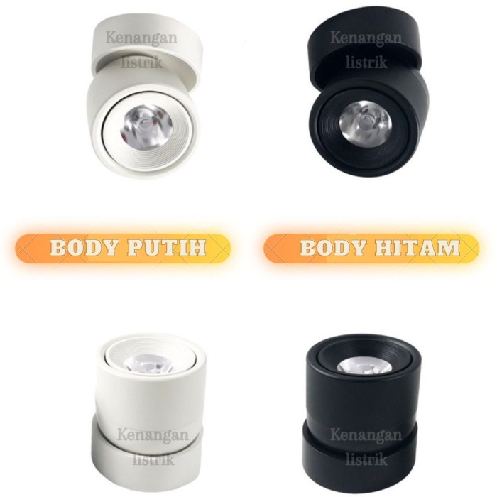 Terlaris Hiro Lampu Spot 360 Spotlight Downlight Led 7 Watt Sorot Outbow