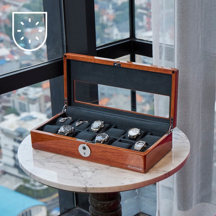 Terlaris Billstone Jarwique - 12 Watch Box - Fingerprint Lock