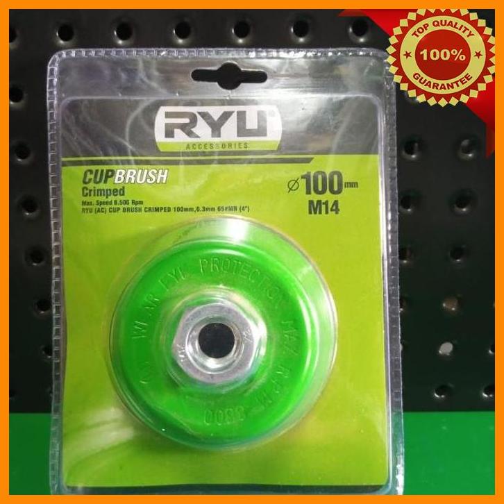 

(sara) ryu cup brush crimped 4" sikat kawat mangkok lurus 4 inch 100 x 0.3mm