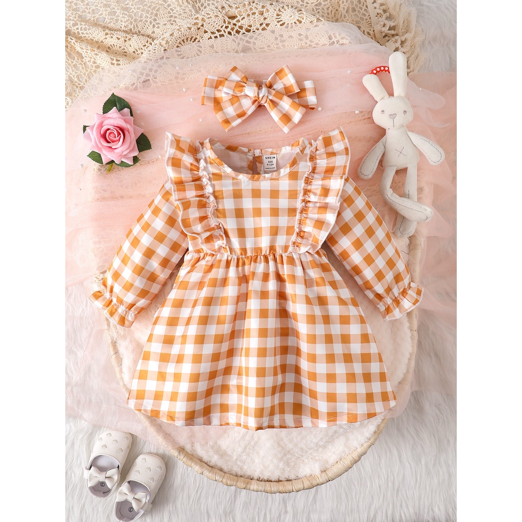 DRESS BAYI ANAK NESYA Kotak-kotak