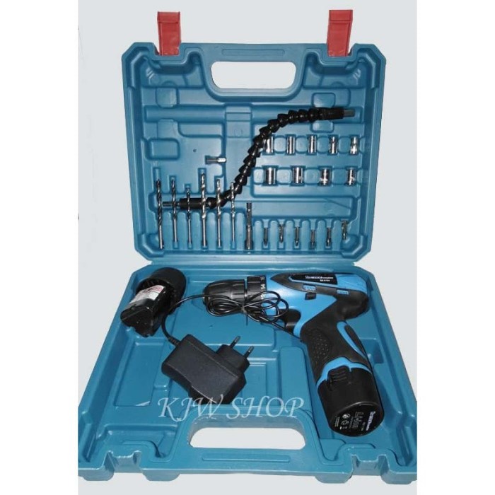 Mesin Bor Cordless 12Volt Set Lengkap Selang Mata Bor Mesin Cordless murah