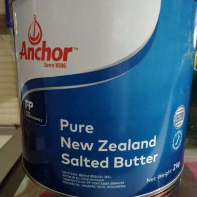 Anchor Salted butter 250gr repacked kemasan kaleng 2kg