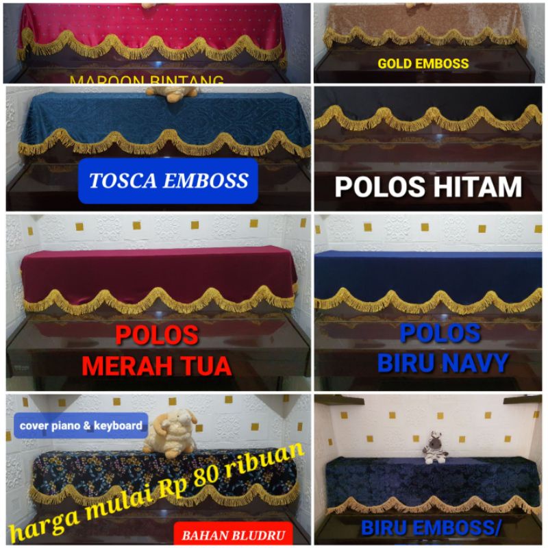 COVER PIANO DAN KEYBOARD BAHAN BLUDRU