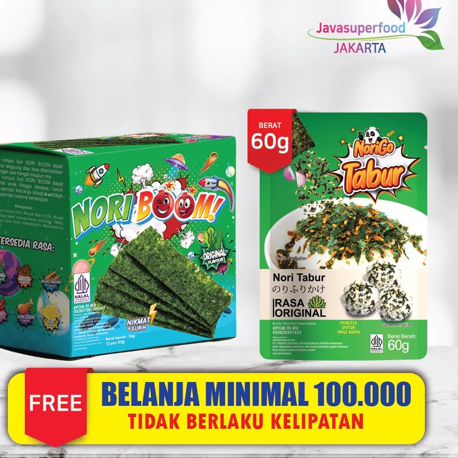 

Flash Sale Q6c6BNoriBoom (1 BOX ISI 12 PCS) / Nori Sachet Seaweed Snack 3g Rumput Laut Halal