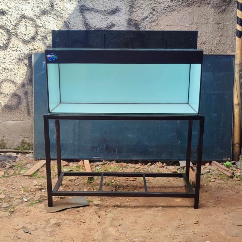 PAKET AQUARIUM 120X50X50 FULL 10MM+RAK HOLO 4X4