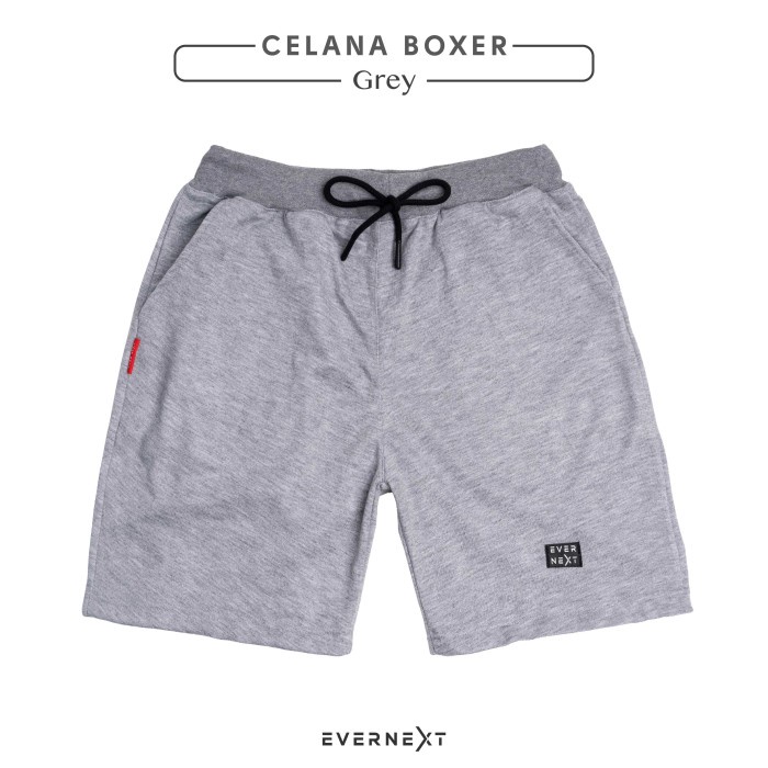 CELANA BOXER PRIA CELANA PENDEK SANTAI PRIA CELANA JOGGING RUNNING - GREY, M