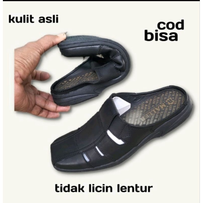 Sepatu sandal pria /selop pria kulit /sandal sepatu /sepatu slip on / bisa cod / bayay ditempat