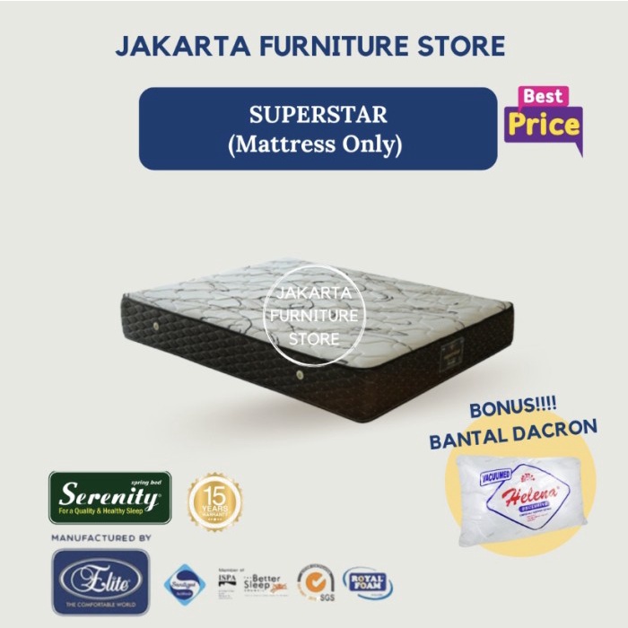 Terlaris Promo Springbed Elite Serenity Superstar Uk.140X200