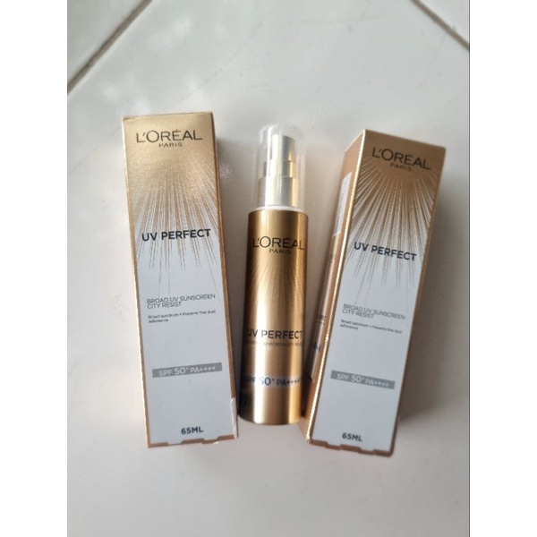 Loreal UV Perfect Broad UV Sunscreen city resist spf 50+ anti matahari