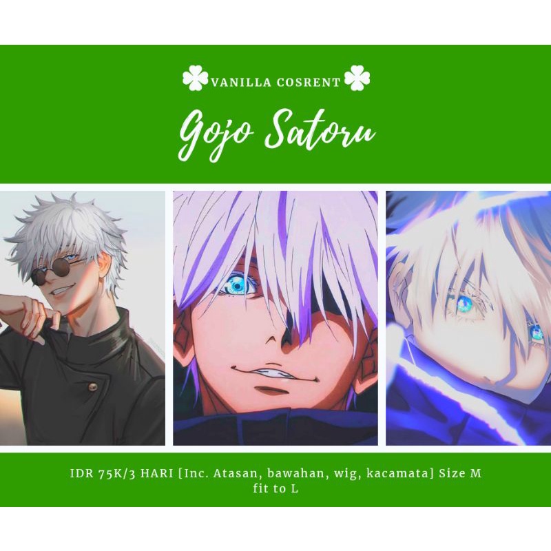 [RENTAL] KOSTUM COSPLAY GOJO SATORU ANIME JUJUTSU KAISEN