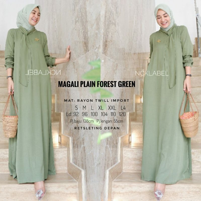MAGALI PLAIN By NCK Label gamis polos