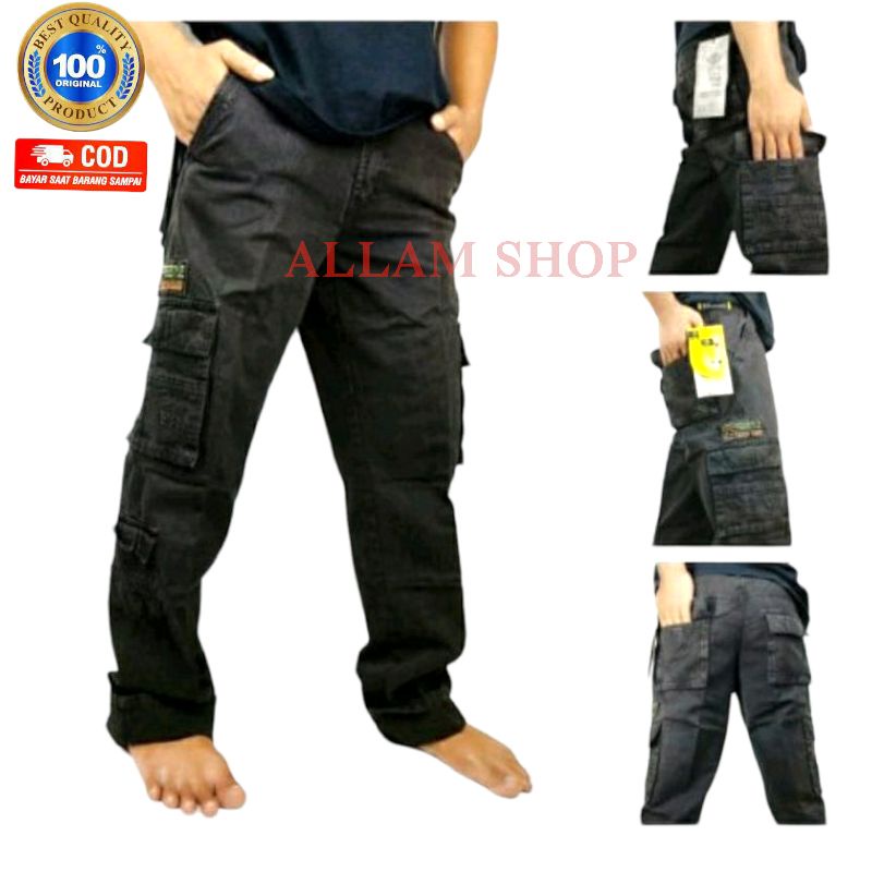 CELANA CARGO PRIA TEBAL BAHAN SEMI JEANS CELANA KIMPOL TEBAL ADEM GUNUNG PRIA PDL CARGO