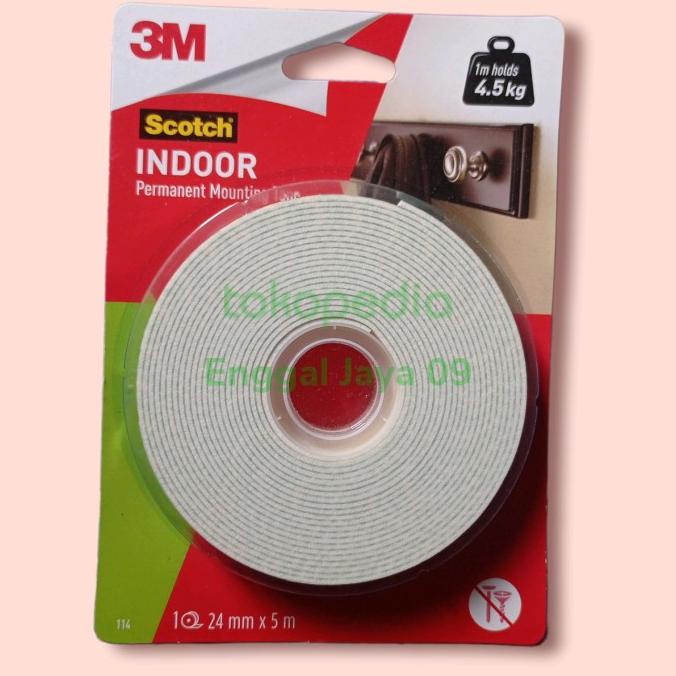 

3M SCOTCH PEREKAT ISOLASI MOUNTING TAPE PERMANEN 24MM5M suk01
