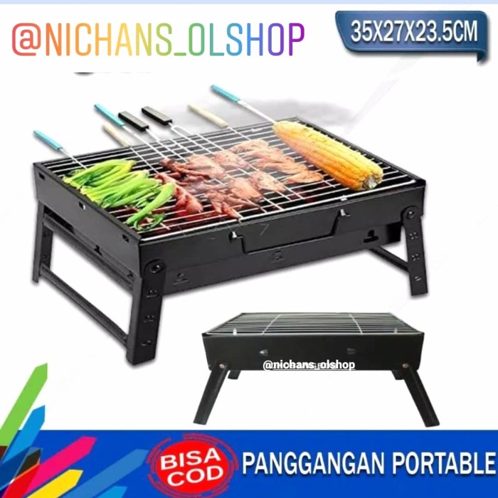 Pemanggang Serbaguna PANGGANG BARBEQUE PROTABLE PORTABEL MURAH kotak high quality alat pemanggang ik