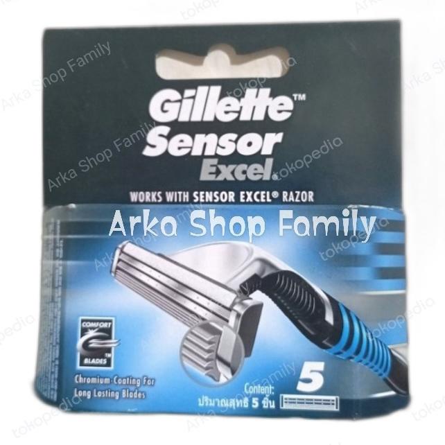 GILLETTE Sensor Excel Isi 5 Refill Pisau Cukur Isi Ulang Refil