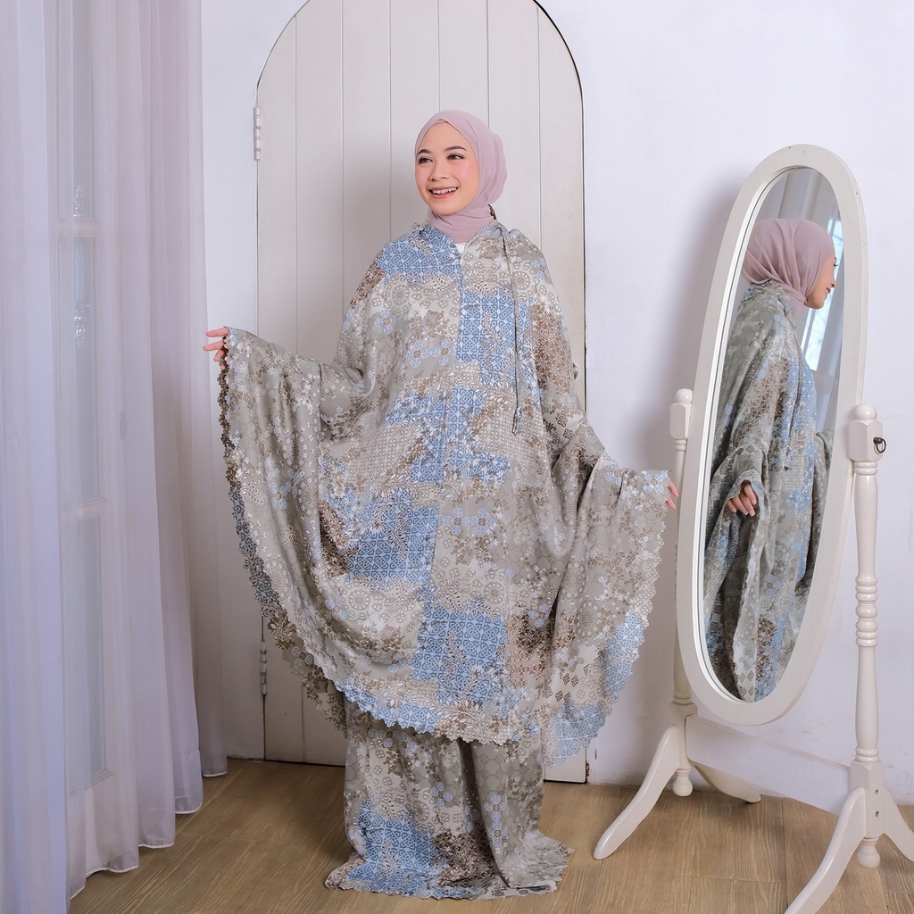 Ladybydiana SHOFIA PRAYER SET Mukenah Dewasa Travelling Bahan Maxmara Mewah dan Elegant