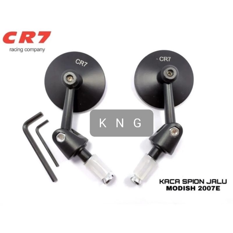 Spion Jalu Bulat Kaca Cembung CR7 Full CNC Universal Semua Motor