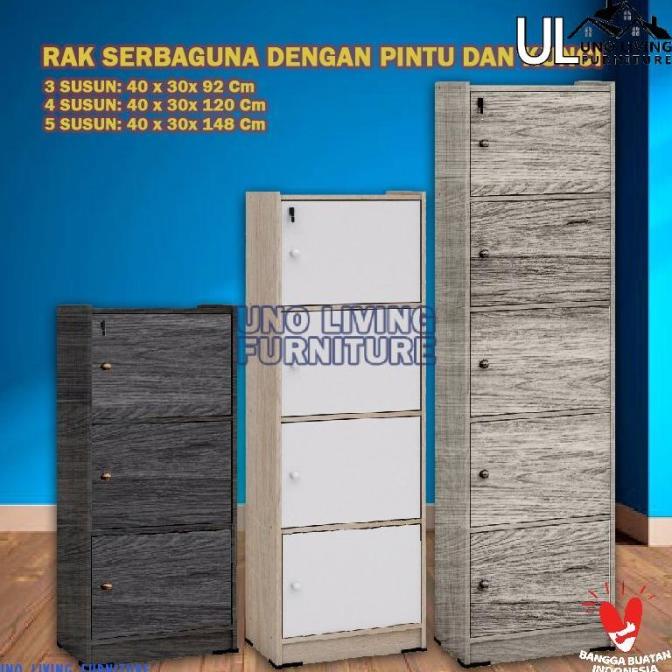 

JTR LEMARI RAK BUKU SERBAGUNA 3 4 5 SUSUN DENGAN PINTU DAN KUNCI RSG