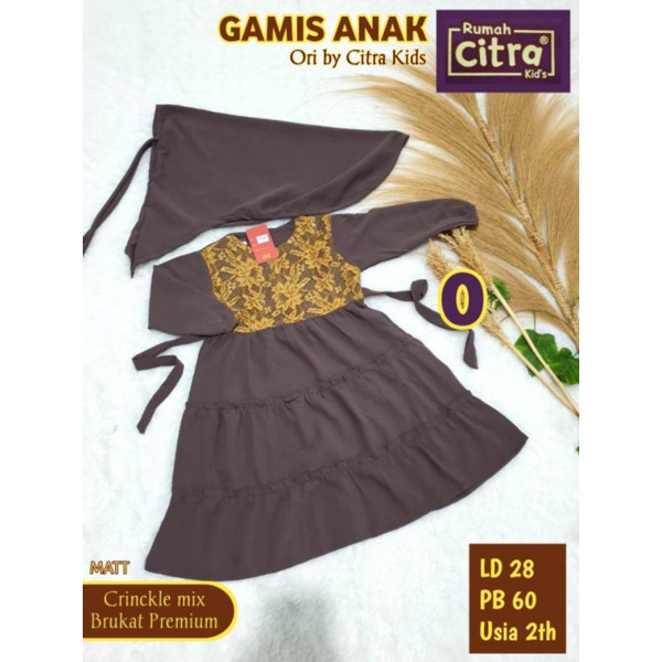 gamis anak original citra kids usia 2 -3thn