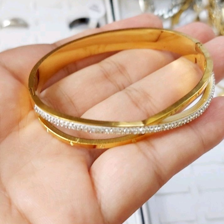 gelang wanita gold permata silang