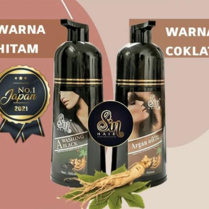 SINHAIR SHAMPOO HITAM ORIGINAL NO. 1 JEPANG, SHAMPOO PENGHILANG UBAN
