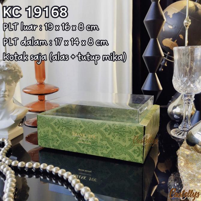 

] Kotak Box Mika Hijau Kue Kering Cookies Bolu Lapis Lebaran Idul Fitri