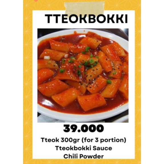 

Tteokbokki / Tokpokki / Tki
