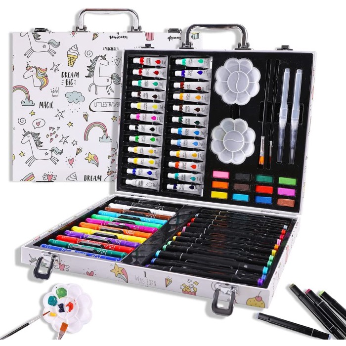 

Crayon Set Koper Lengkap Komplit Besar Mewah 145 pcs New Model - 67 PONY WHITE
