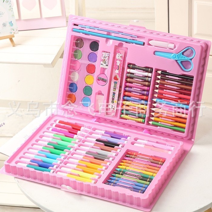 Terlaris Coloring Set 86 Pcs Crayon Spidol Catair Oil Pastel Cocok Untuk Kado