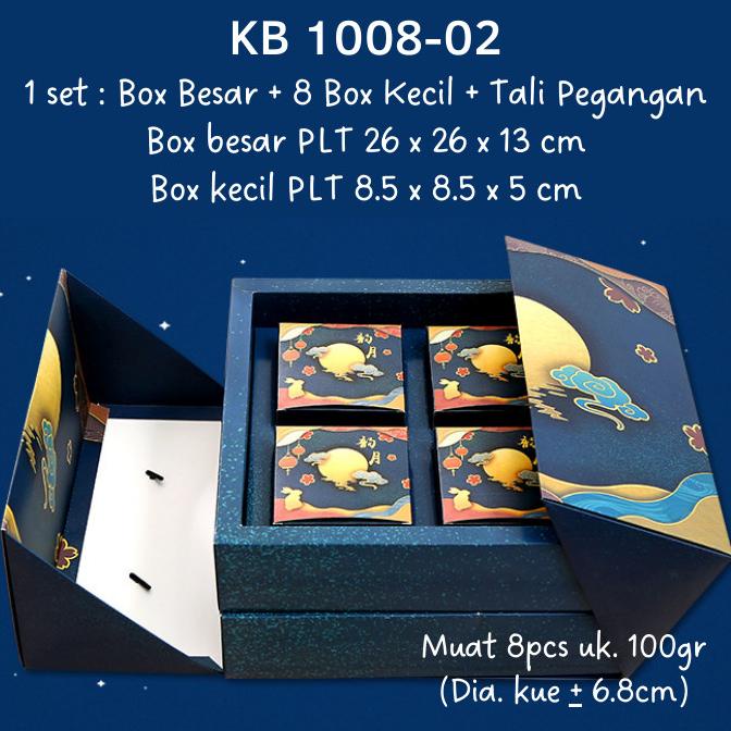 

@#@#@#] Kotak Box Premium + Paper Bag Mooncake 100gr KB1008-02 Pia Kue Bulan