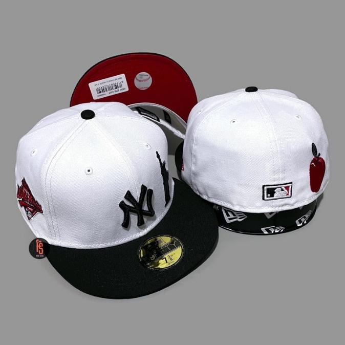 TOPI NEW ERA ORIGINAL 5950 WS 1996 BA NEW YORK YANKEES WHITE BLACK ---READY---