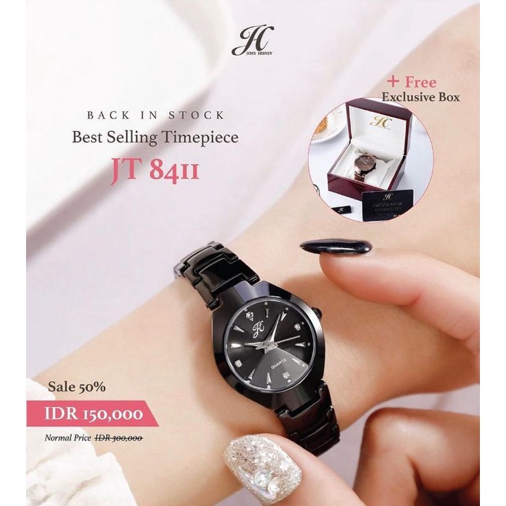 JAM TANGAN COUPLE 8411 JIMS HONEY + BOX EXCLUSIVE