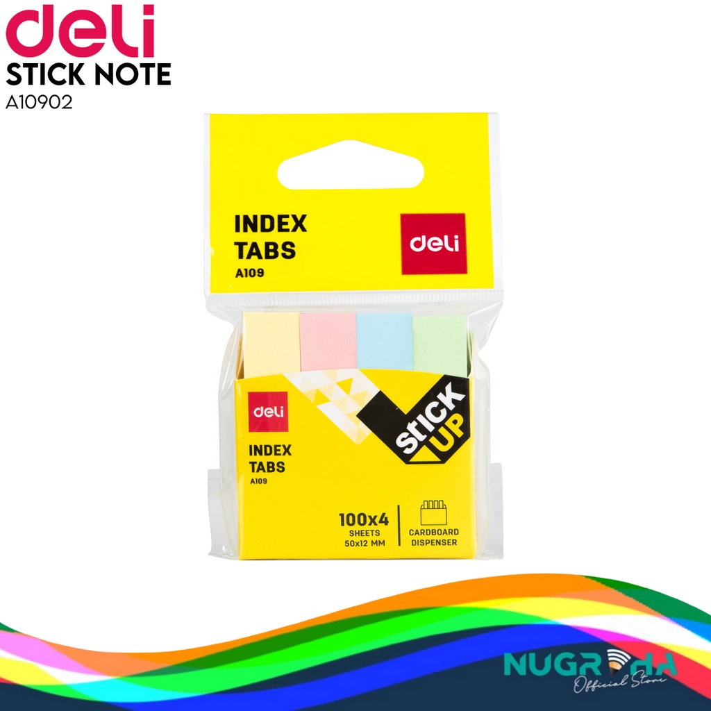 Index Tabs Deli A109 / Sticky Note Kertas 4 Warna 50x12mm