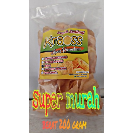 

camilan kripik kentang murah/ANEKA camilan/langsung pesan bossku/berat 200gr