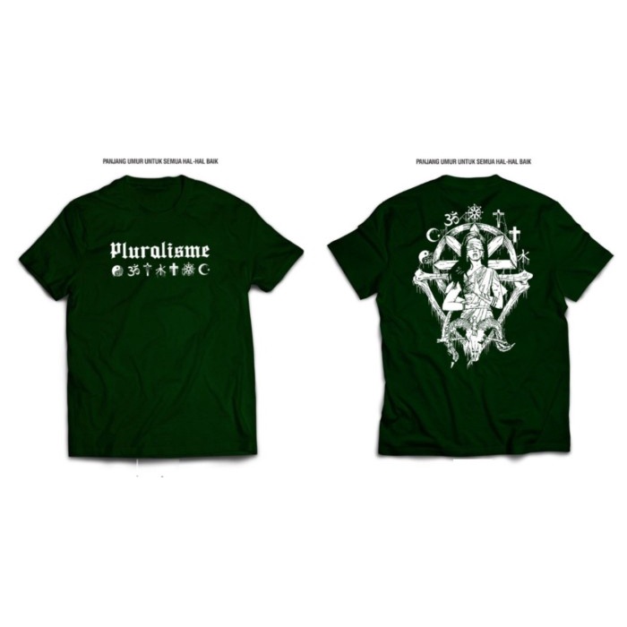 KAOS BAJU COMBED 30S DISTRO PLURALISME BAPHOMET POLOS CUSTOM INDONESIA TERBARU