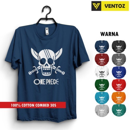 KAOS BAJU DISTRO AKAGAMI NO SHANKS MURAH POLOS CUSTOM ANIME ONE PIECE CUCI GUDANG
