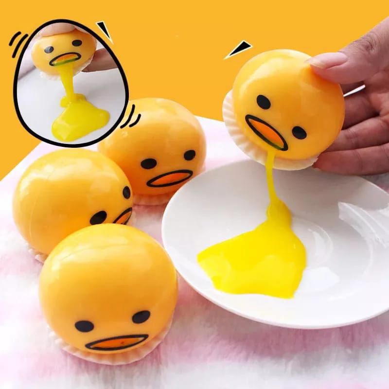 hokkiterus21⭐⭐⭐⭐⭐Mainan TELUR MUNTAH squishy Gudetama squishy smile squishy telur mainan anak lucu S040