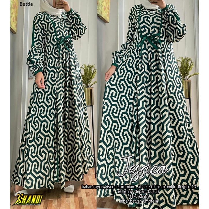 Jessica dress / gamis rayon BY SHANDI