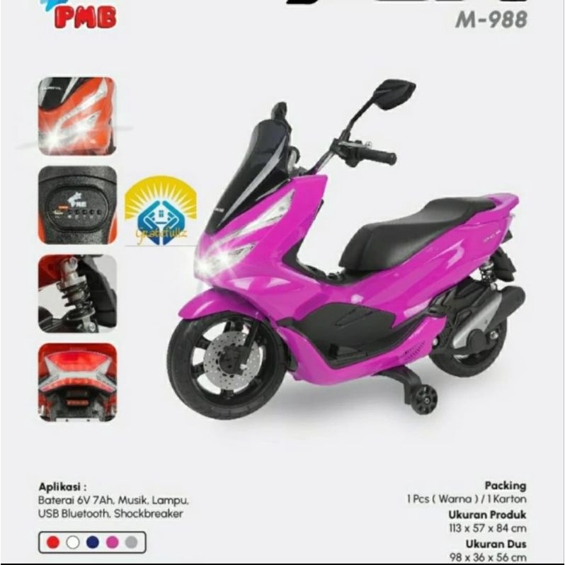 Motor Aki Anak Honda PCX M988 Motoran mainan Anak HONDA PCX