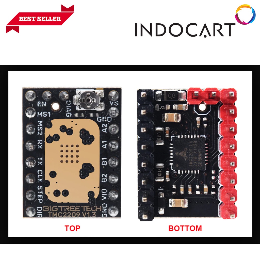 INDOCART Driver-Stepper Motor 3D Printer Bigtreetech TMC2209 V1.3 UART