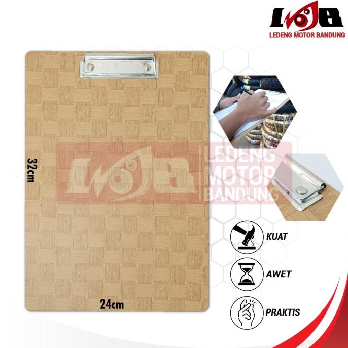 

Clipboard Papan Jalan Alas Tulis Ujian Kertas Folio F4 Kayu sparepart 54PR23