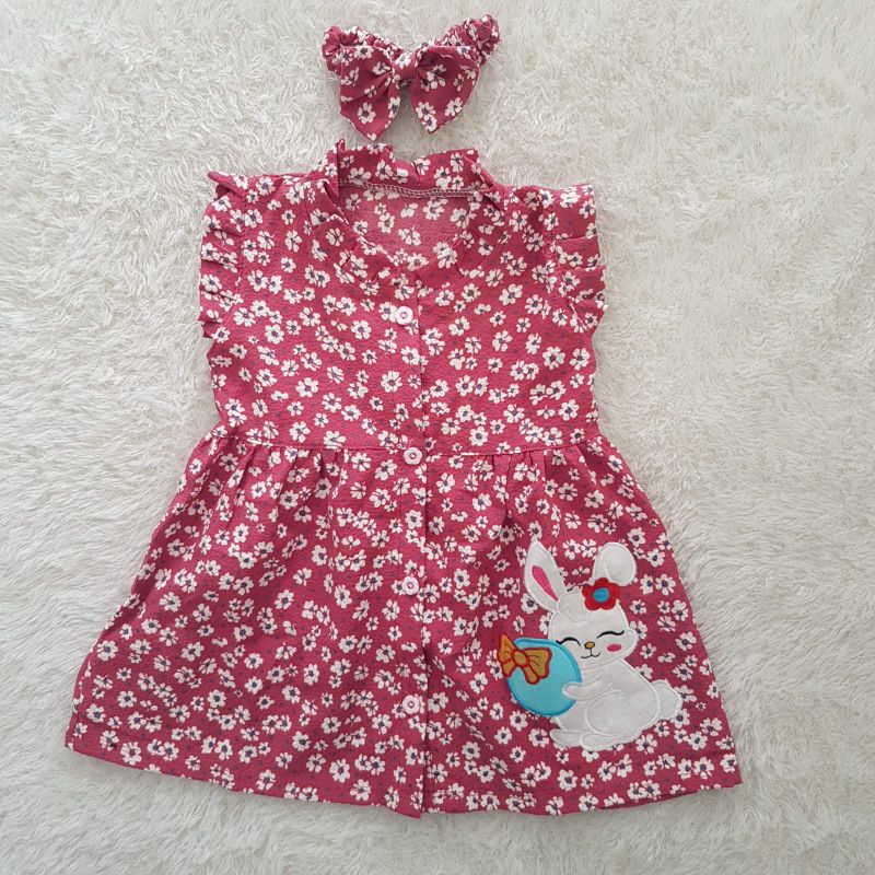 Dress Bayi Ruffle bunny dress