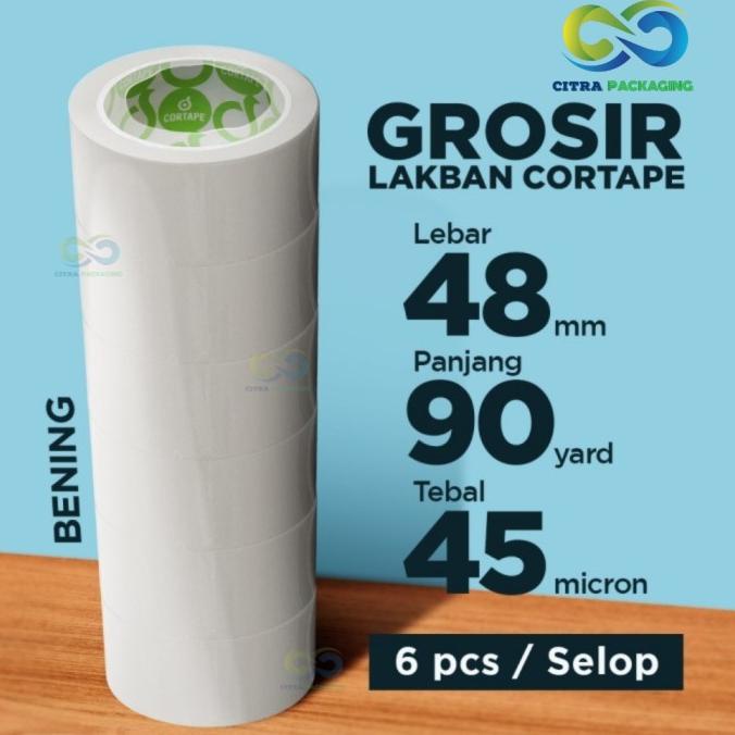 

JUAL Lakban 2 inch - 48 mm x 90 Yard - isi 6 pcs