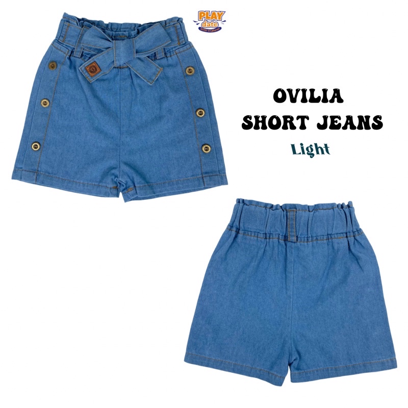 Playdate Celana Pendek Jeans Denim Anak Perempuan 1 sampai 5 Tahun Short Pants