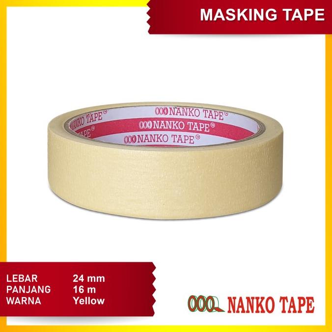 

HOT PROMO Nanko 24 mmx 18 Yard Masking Tape Kuning - 12 pcs