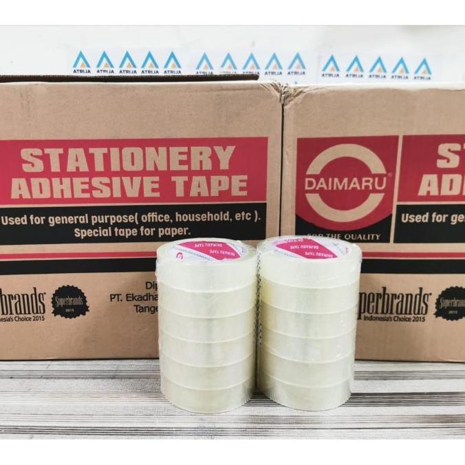

TERMURAH 1 BOX Daimaru Tape Isolasi Selotip Bening 1 inch / 24 mm x 72 Yard