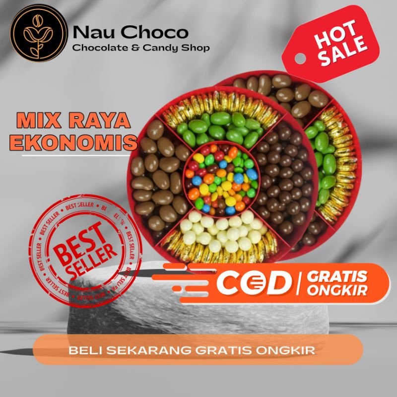 

Coklat mix raya 5 sekat coklat scandia campur semua jenis bola coklat permen coklat candy shop nau choco