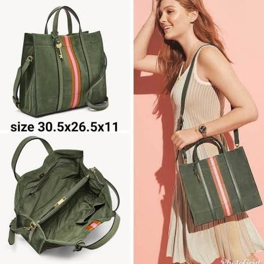 tas fossil carmen shopper aloe